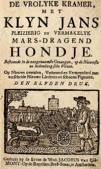 liedblad met straatliedjes