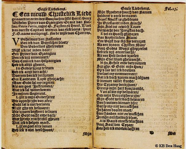 geuzenliedboekje nieu geusen lieden boecxke  met geuzenlied en volkslied wilhelmus
