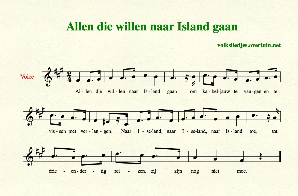 Volksliedjes A / muziek nederlands volksliedje oudhollandse nederlandse